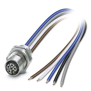 Встраиваемые разъемы-SACC-DSI-M12FSL4FEM16/0,2GR-1,