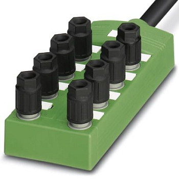 Коробка датчика и исполнительного элемента-SACB 8-3 QO-0,34 PUR/