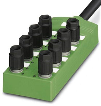 Коробка датчика и исполнительного элемента-SACB 4-3 L QO-0,34 PUR/