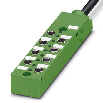 Коробка датчика и исполнительного элемента-SACB-8/4-L-10,0PUR-M8