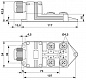 Коробка датчика и исполнительного элемента-SACB-4/ 8-L-PT SCO P