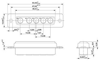 Держатель контактов D-SUB-VS-25-BU-DSUB-5P