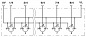 Коробка датчика и исполнительного элемента-SACB 8-3 QO-0,34 PUR/