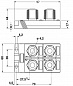 Коробка датчика и исполнительного элемента-SACB-4Q/4P L PUR/