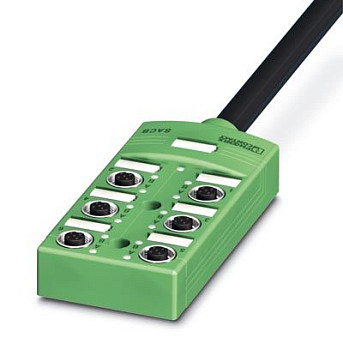 Коробка датчика и исполнительного элемента-SACB-6/12-L-5,0PUR SCO