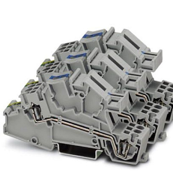 Заземляющие клеммы для выполнения проводки в зданиях-STI 2,5-1PE/3L/1NT