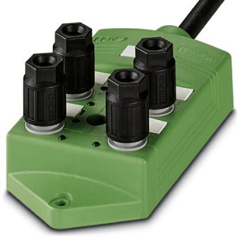 Коробка датчика и исполнительного элемента-SACB-4/4-L-5,0PUR QO-0,34