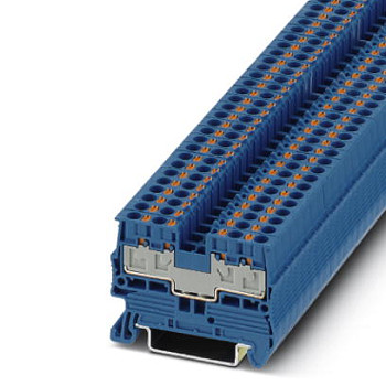 Проходные клеммы-PT 2,5/S-QUATTRO BU CUS