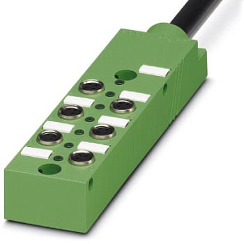 Коробка датчика и исполнительного элемента-SACB-6/3-L-10,0PUR-M8