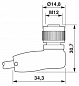 Кабель для датчика / исполнительного элемента-SAC-5P-M12MS/0,3-600/M12FR FB