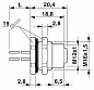 Встраиваемый соединитель для шинной системы-SACC-DSI-M12FSD-4P-M16XL/0,5