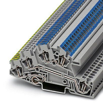 Заземляющие клеммы для выполнения проводки в зданиях-STI 2,5-PE/L/N