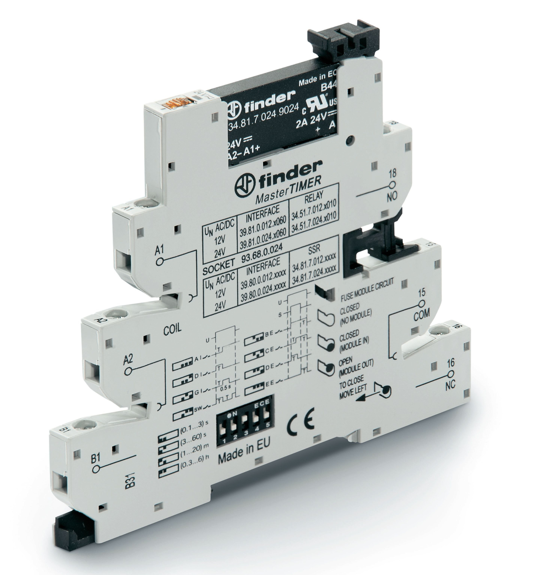 39.80.0.012.9024 Интерфейсный модуль, твердотельное реле с таймером