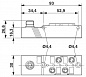 Коробка датчика и исполнительного элемента-SACB-4/3-L-M12-M8