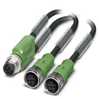 Кабель для датчика / исполнительного элемента-SAC-3P-M12Y-2XM12FS/.../...