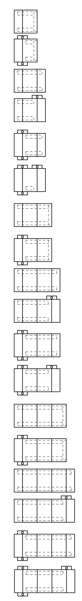 Затяжка N для монтажа системных частей, базовые элементы BC...N (высота 51 мм) и крышка задней стенки