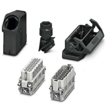 Комплект вставных соединителей-HC-EVO-A16UT-BWS-HH-M25-PLRBK