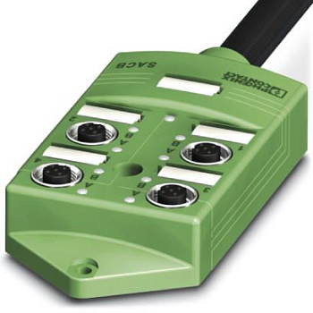 Коробка датчика и исполнительного элемента-SACB 4-8 L SCO NPN PUR/