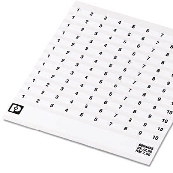 Маркировочный лист-SK 3,8 REEL P7,5 WH CUS