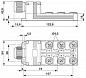 Коробка датчика и исполнительного элемента-SACB-6/12-L-PT SCO P