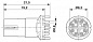 Встраиваемая гнездовая часть разъема-SACC-CI-M12FSX-8CON-L180 TOR32